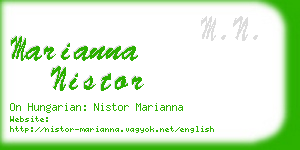 marianna nistor business card